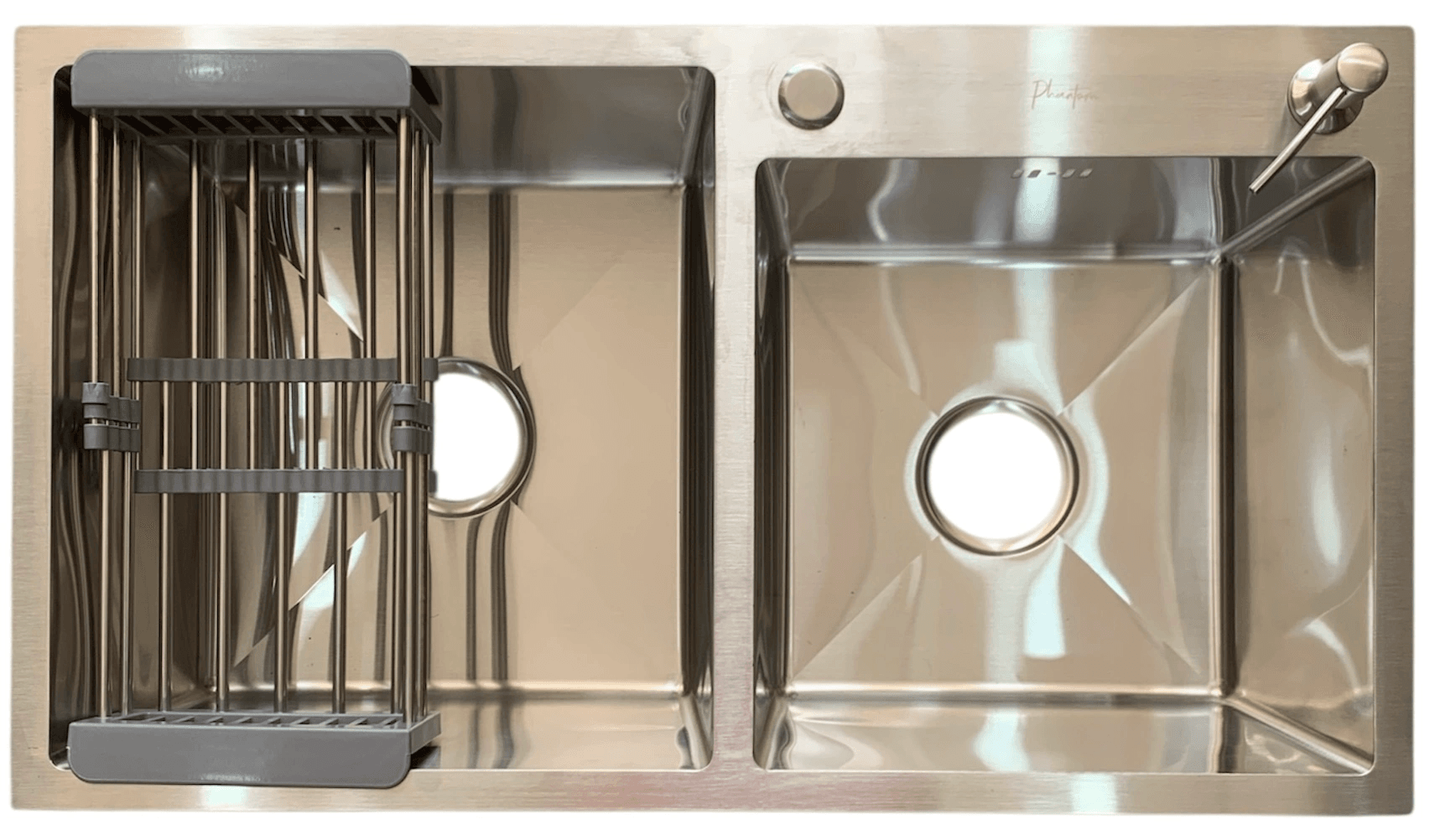 Evier satin PHANTOM 800×450*220 8045s