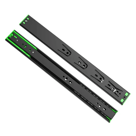 Glissières à billes 3 sections KOLITY 45 mm standard (1.01.01.2), noir, 500 mm