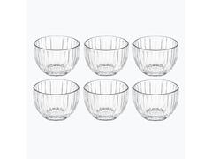 Lot de 6 Coupelles en Verre Rayées Marilla 14cl