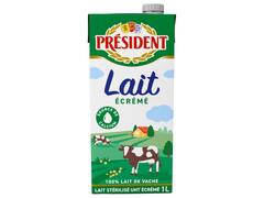 Lait UHT Écrémé 0% Président 1L