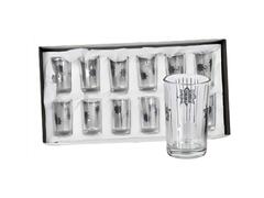 Verre à Thé Décorées Argenté 12 unités.