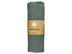 Drap Housse Kaki 100% Coton Uni Coton Tex Home 180x200 cm