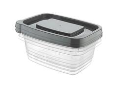 Boîte Alimentaire Rectangulaire Eco-Fresh 1130ml 3 pièces
