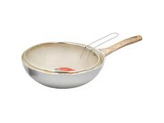 Friteuse en Granite avec Panier Manche en Bois 26cm
