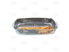 Plat à Four Rectangulaire en Verre 35x22cm Carrefour Home 1 unité