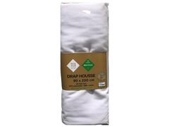Drap Housse Blanc Polycoton Recyclé Tex Home RECYCLE 90x200 cm