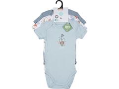 Lot 3 Bodies Manches Courtes Bébé Denim