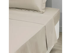 Drap Plat en Microfibre Beige Richbond 240x270 cm