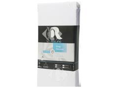 Drap Housse en Microfbre Blanc 100% Cotonelle Richbond 90x190cm.