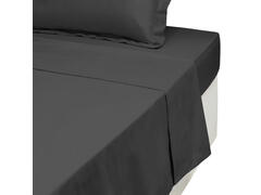 Drap Housse en Microfibre Gris Carbone Richbond 140×190 cm