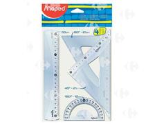 Kit de Traçage Crystal Régle 20 cm + Équerre 60cm