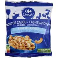 Noix De Cajou Grillees Sans Sel Ajoute Carrefour Classic