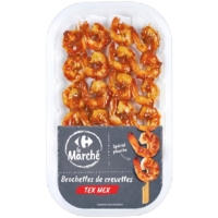 Brochettes De Crevette Tex Mex Carrefour Le Marche
