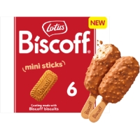 Glaces Batonnets Mini Caramel Biscuits Caramelises Biscoff Lotus