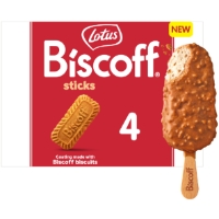 Glaces Batonnets Caramel Biscuits Caramelises Biscoff Lotus