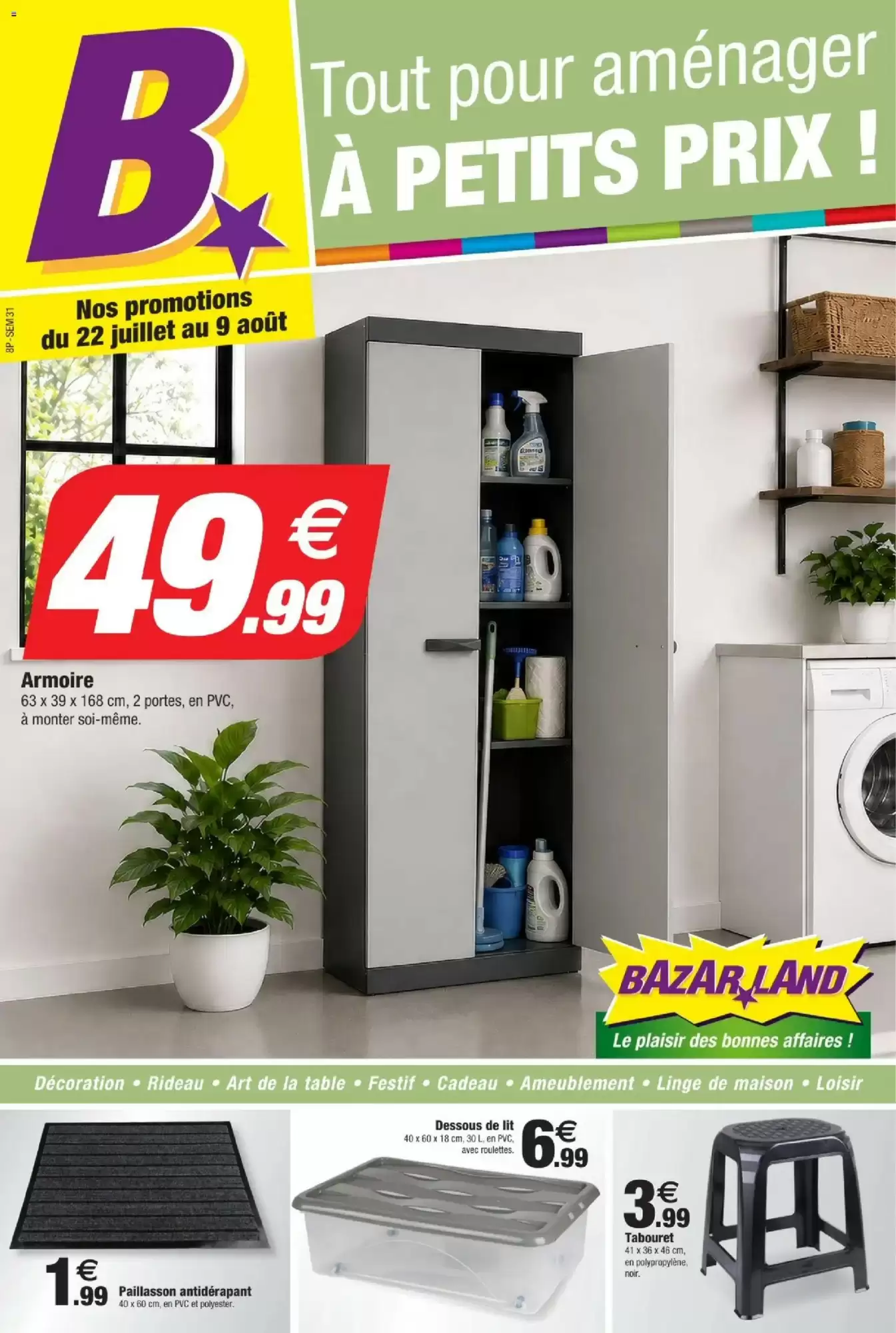 Catalogue Bazarland du 22 juillet au 9 août 2026 - Couverture