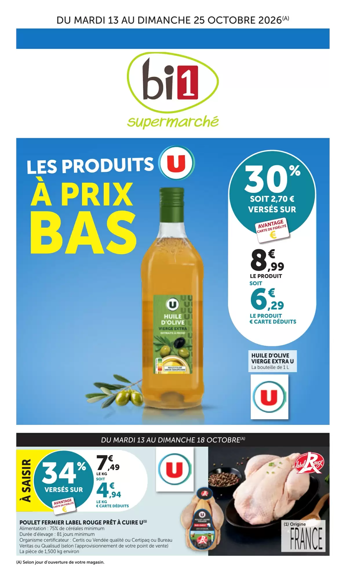 Catalogue Bi1 du 13 au 25 octobre 2026