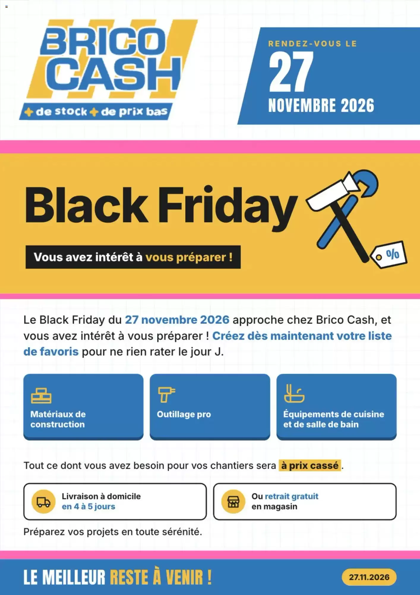 Catalogue Brico Cash du 21 octobre au 27 novembre 2026