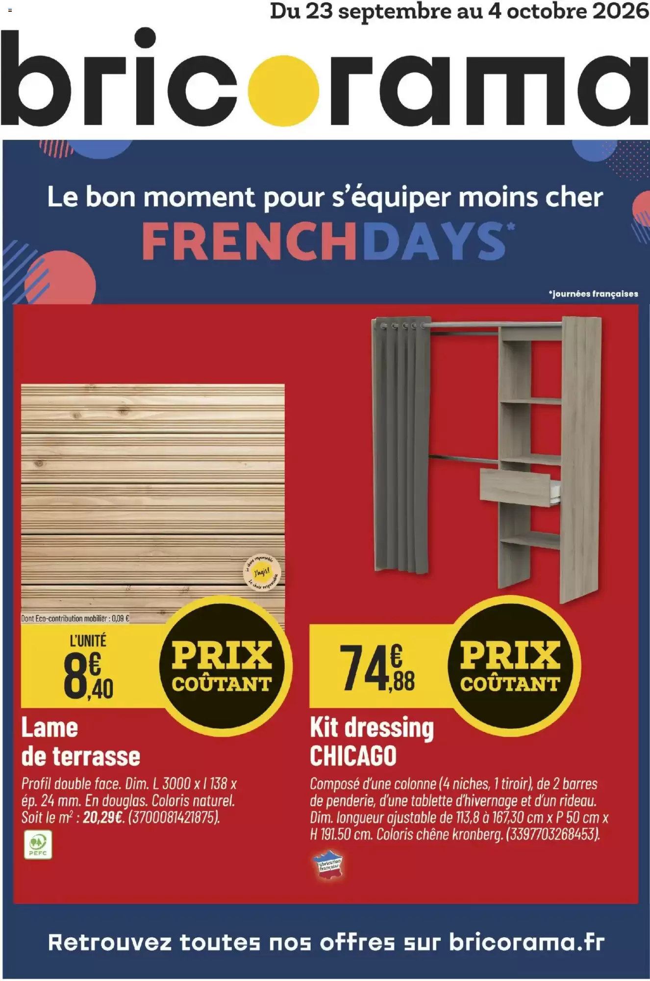 Catalogue Bricorama du 23 septembre au 4 octobre 2026 - Couverture