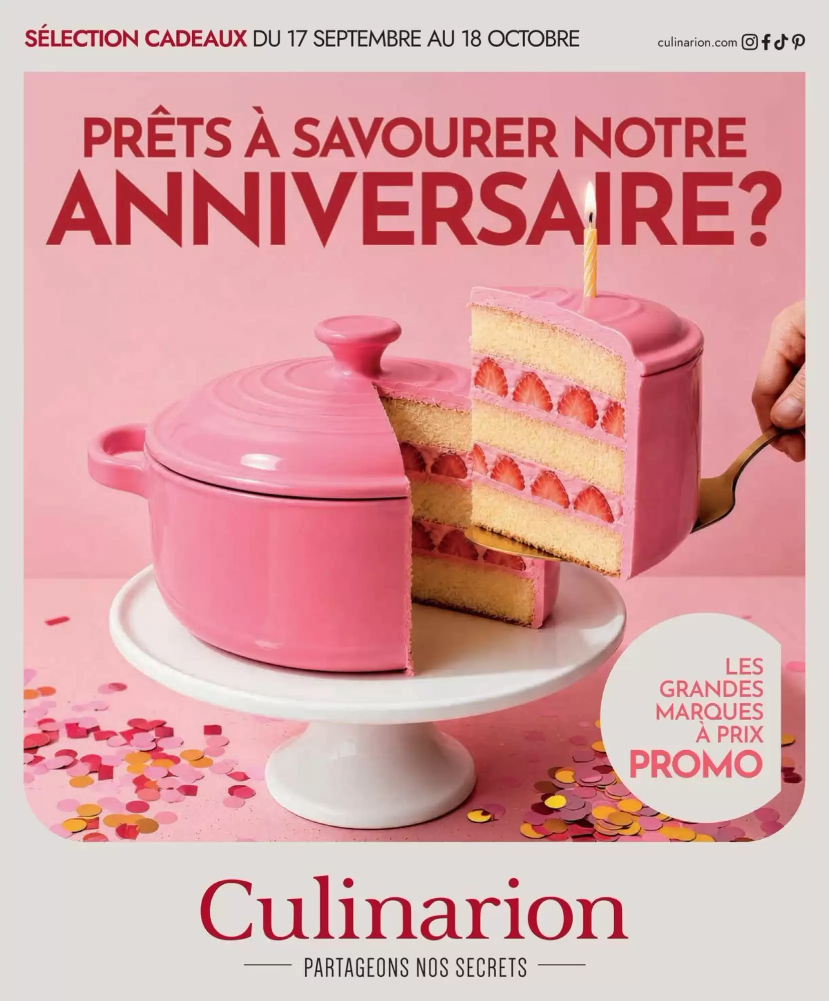 Catalogue Culinarion du 9 au 18 octobre 2026 - Couverture