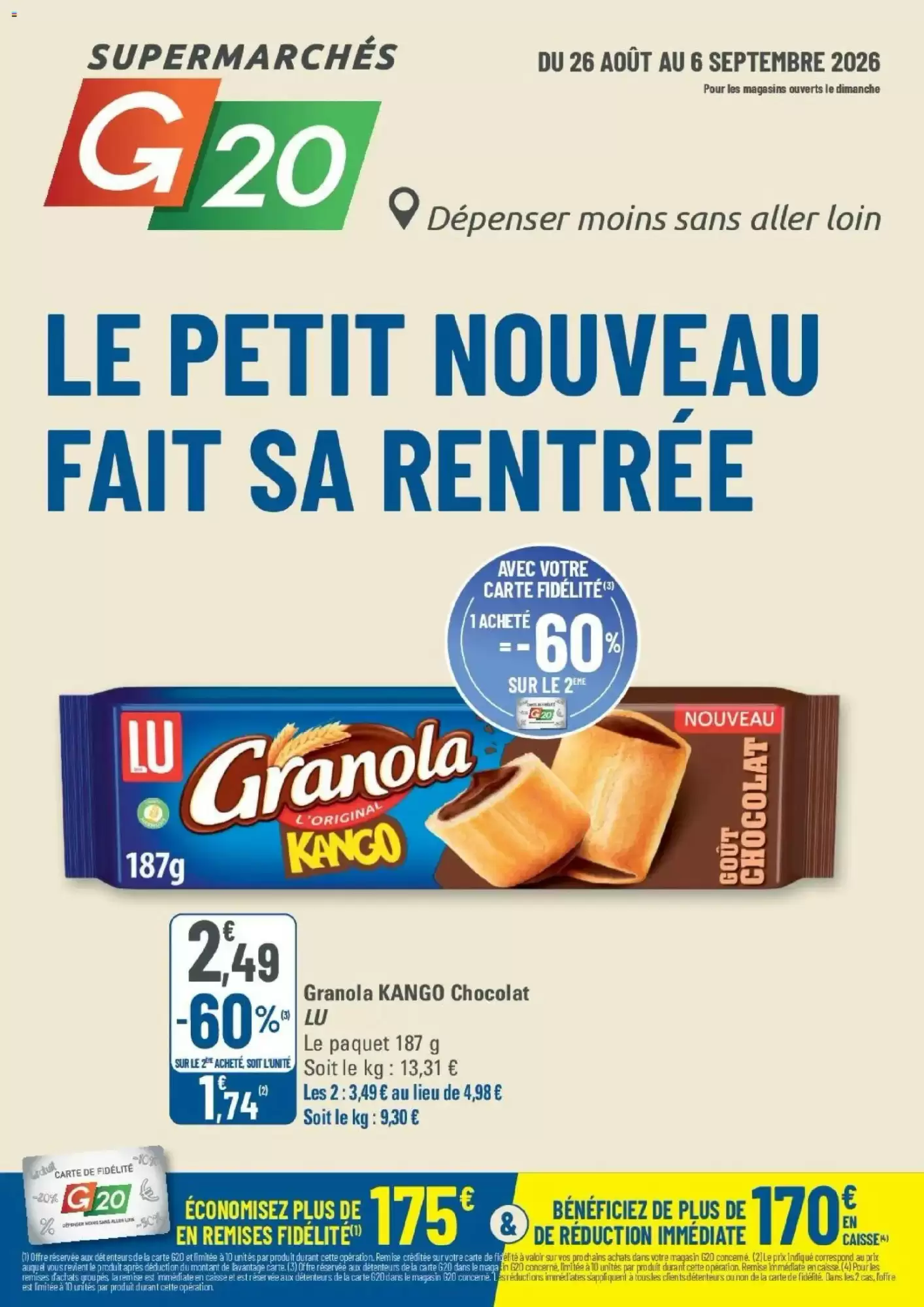 Catalogue G20 du 26 août au 6 septembre 2026