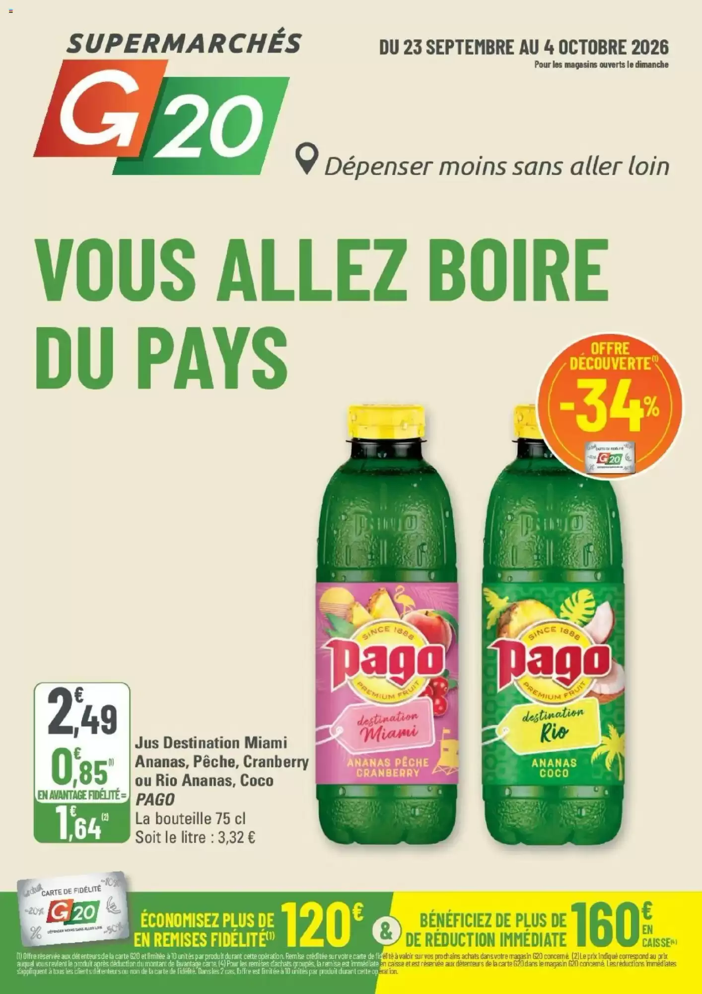 Catalogue G20 du 23 septembre au 4 octobre 2026