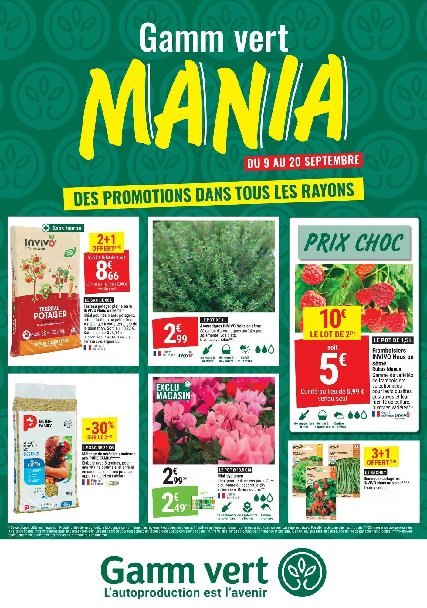 Catalogue Gamm vert du 9 au 20 septembre 2026