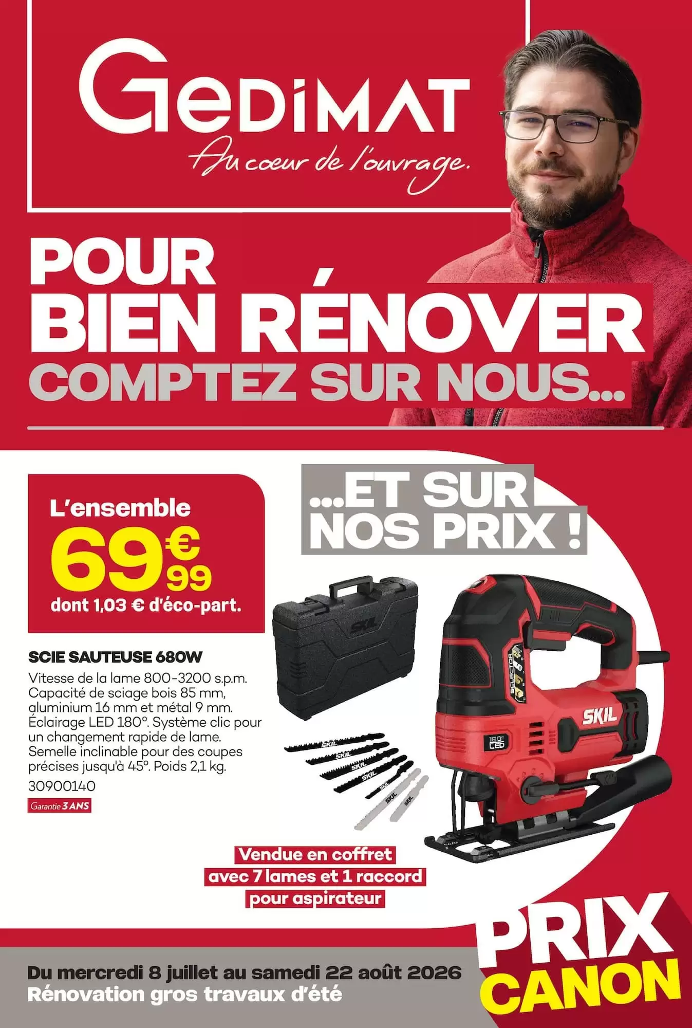 Catalogue Gedimat du 8 juillet au 22 août 2026 - Couverture