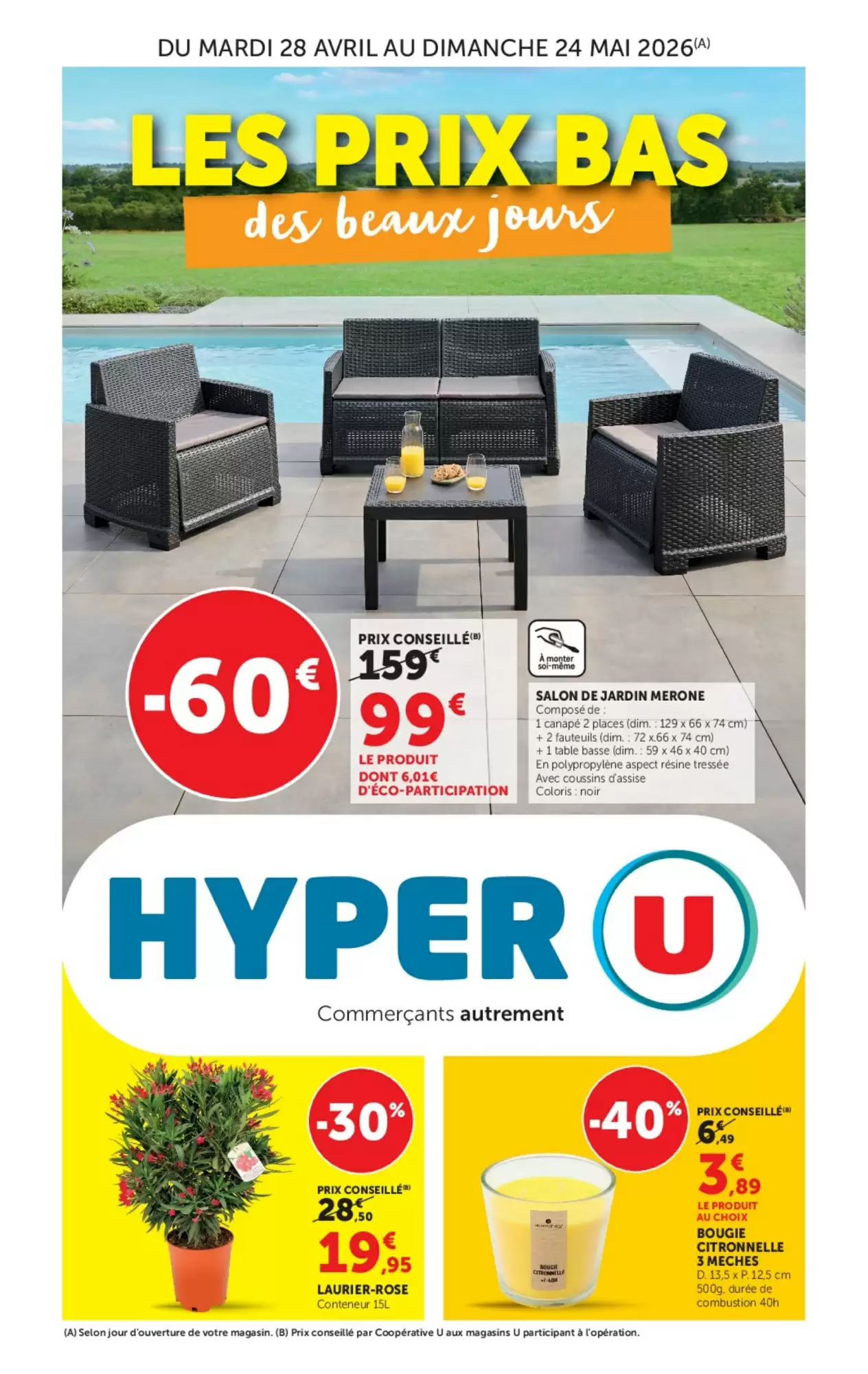 Catalogue Hyper U | Les beaux jours à prix bas
