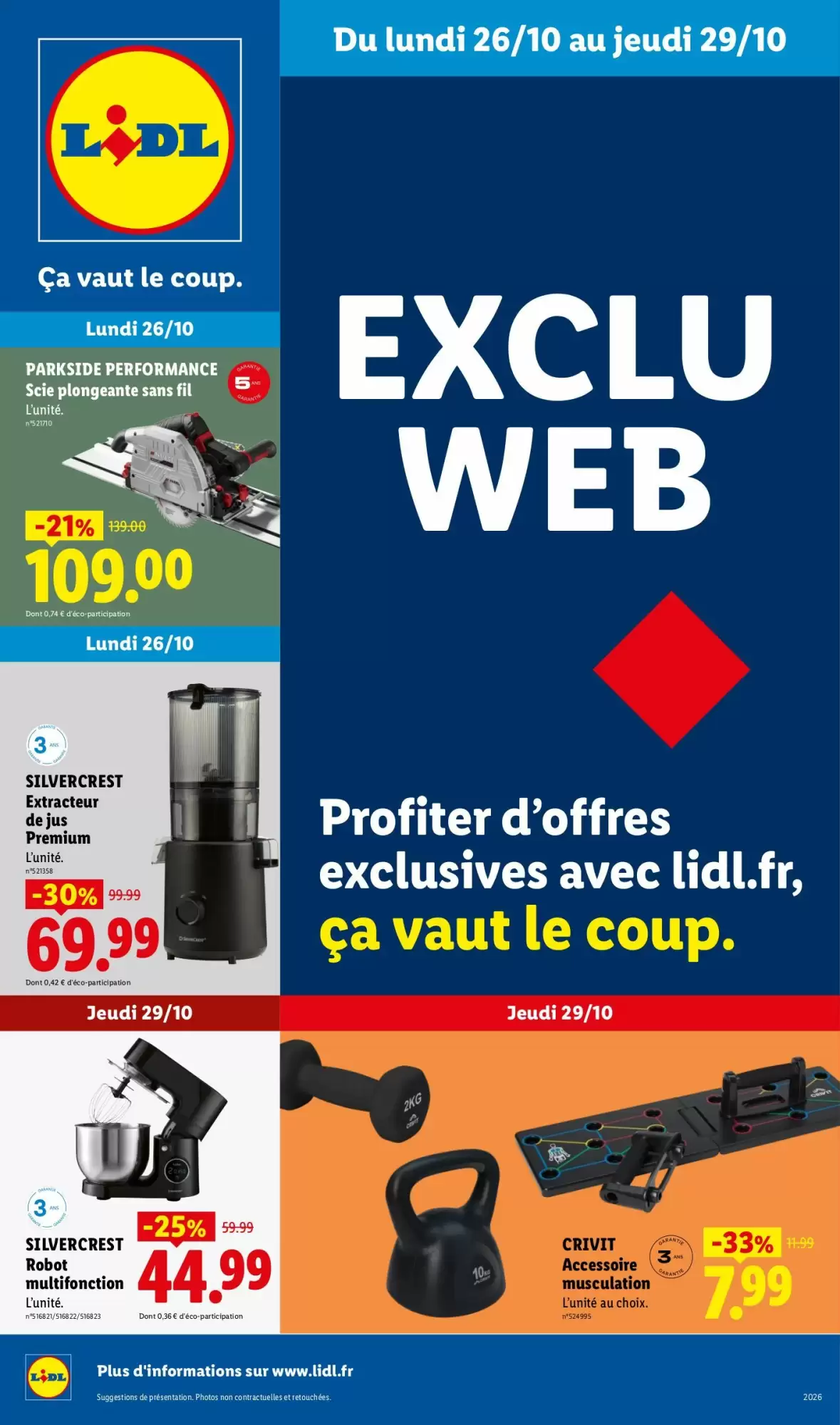Catalogue Lidl est disponible dans votre magasin Lidl le plus proche. du 26 au 29 octobre 2026