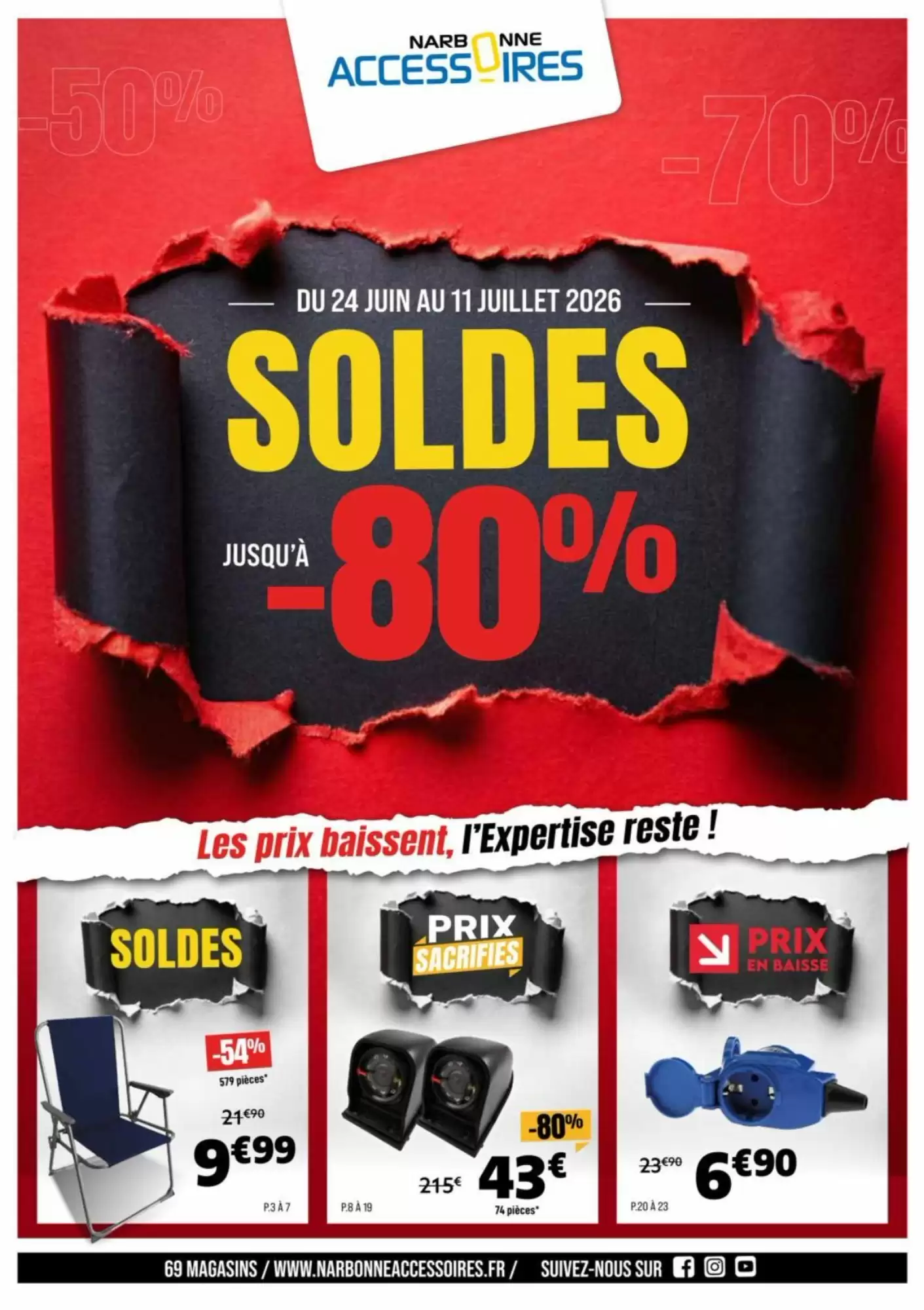 Catalogue Narbonne accessoires du 24 juin au 11 juillet 2026 - Couverture