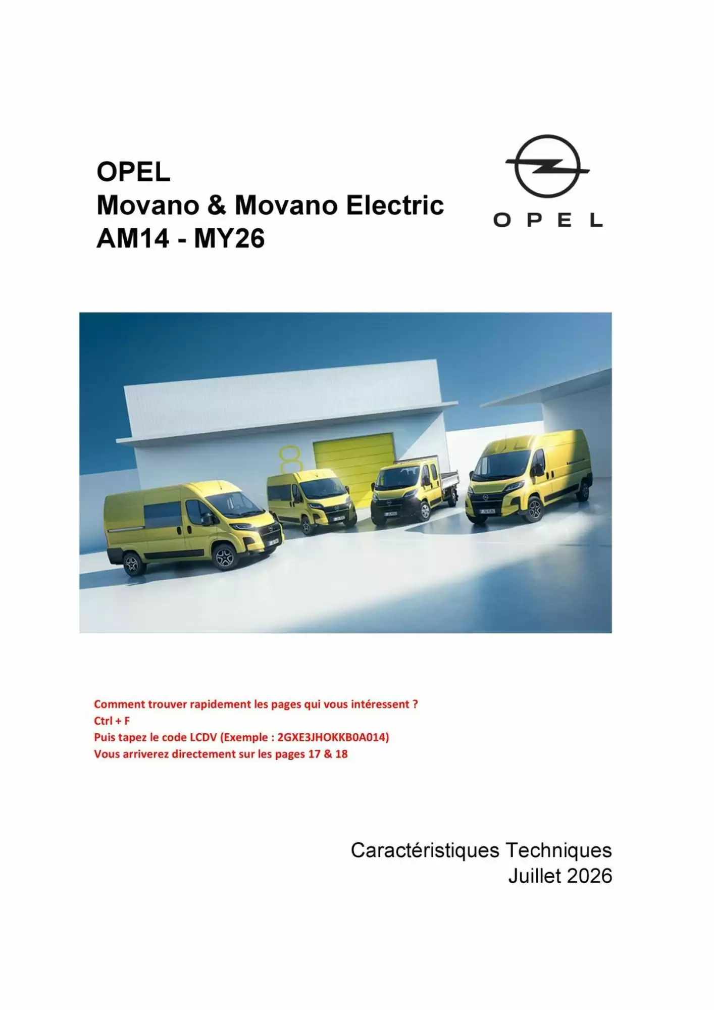 Catalogue Opel du 17 juillet au 31 décembre 2026