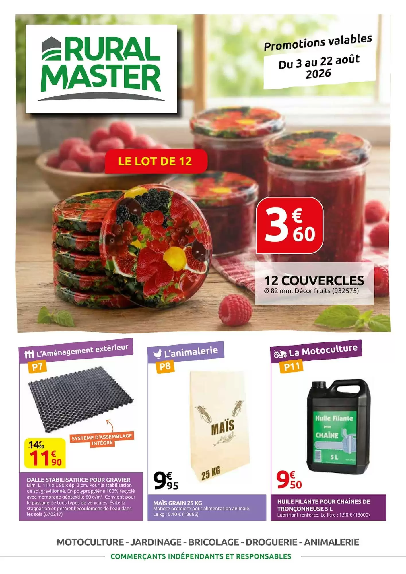 Catalogue Rural Master du 3 au 22 août 2026 - Couverture