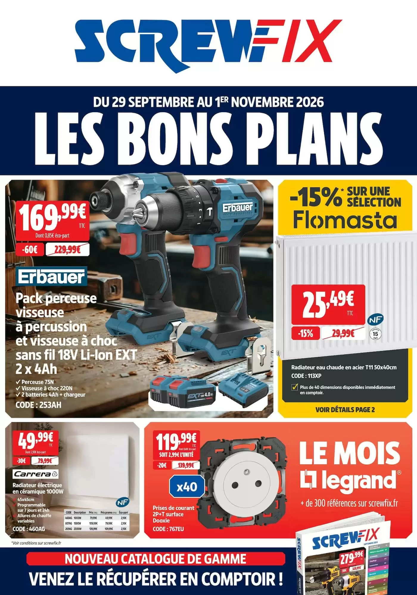Catalogue Screwfix du 29 septembre au 1 novembre 2026 - Couverture