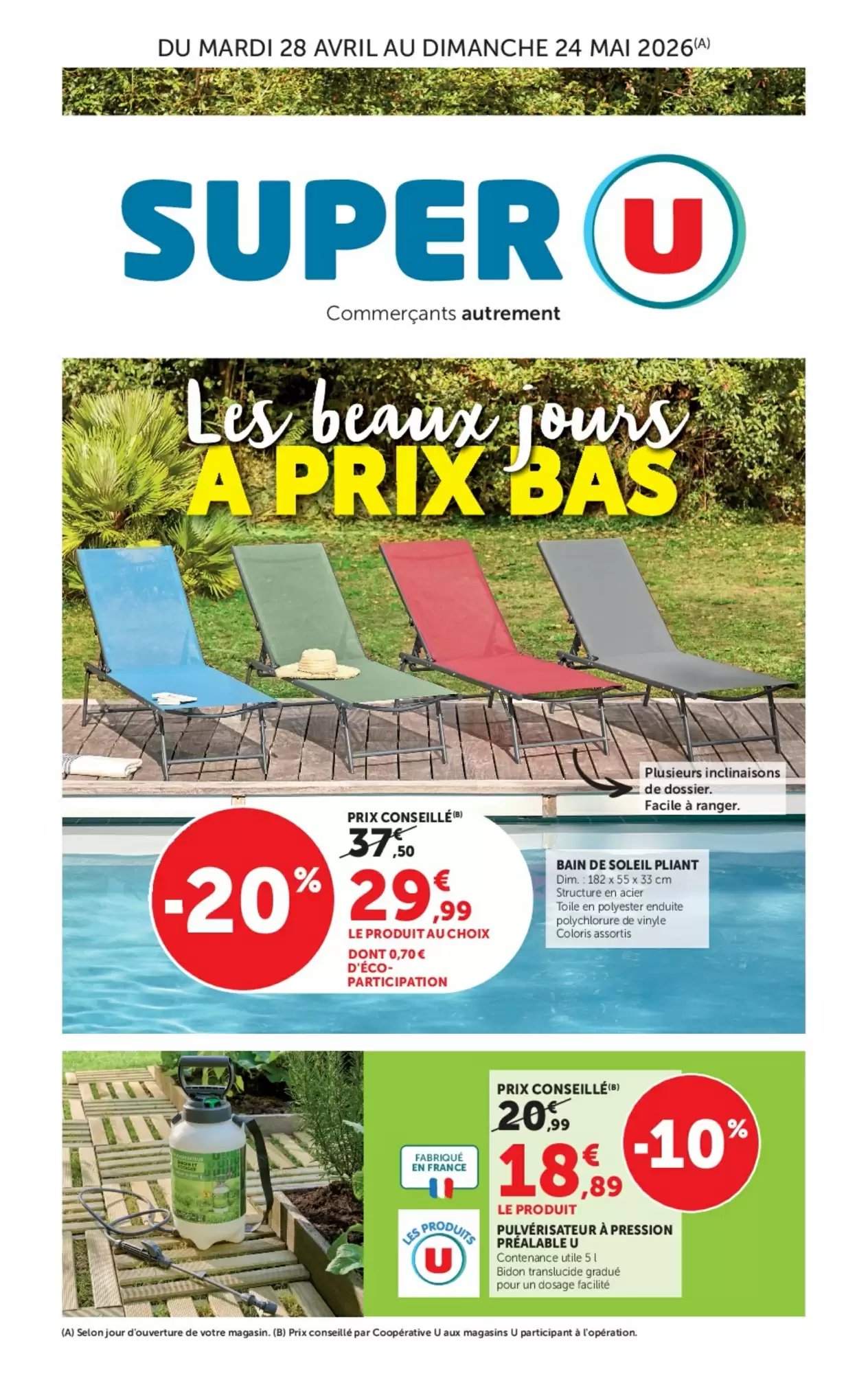 Catalogue Super U | Les beaux jours à prix bas
