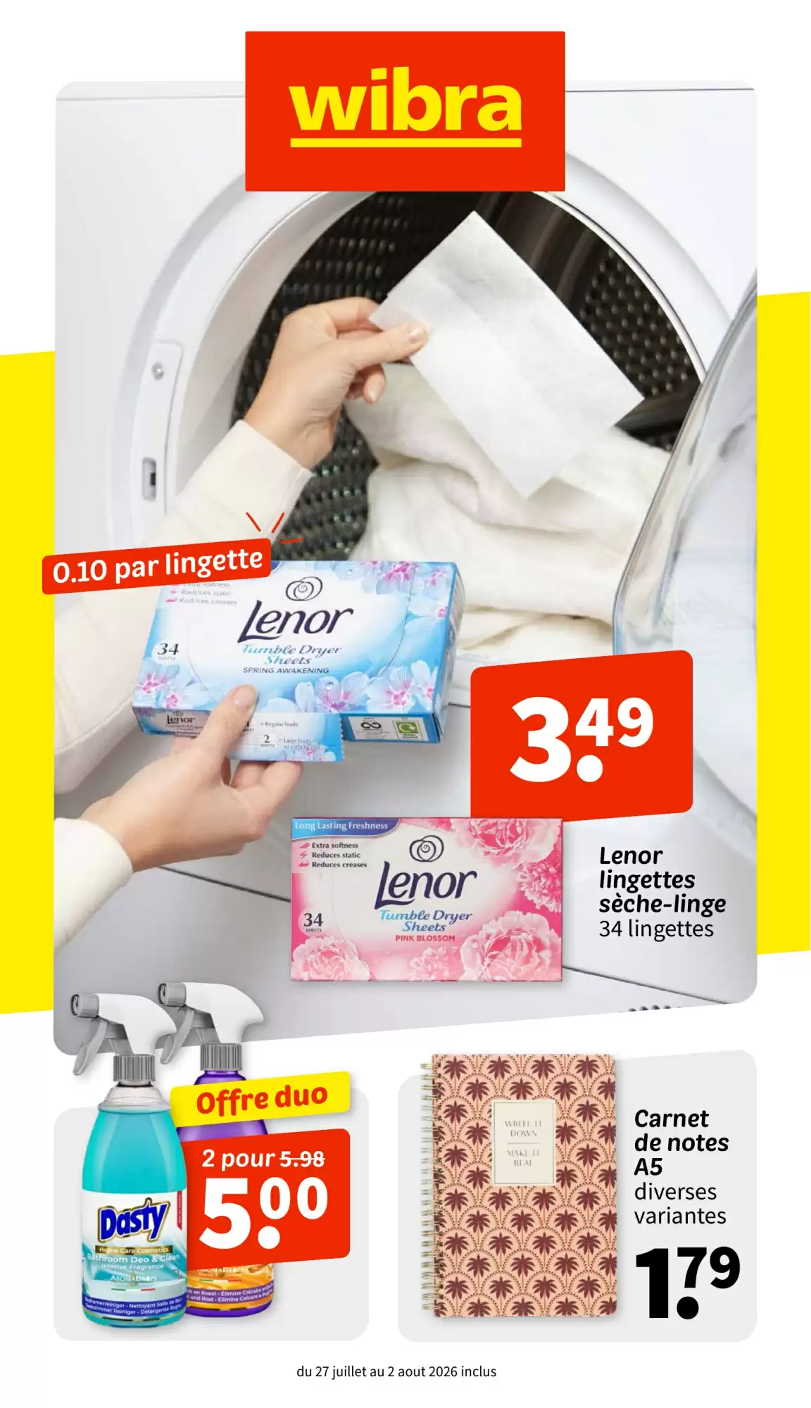 Catalogue Wibra du 27 juillet au 2 août 2026 - Couverture