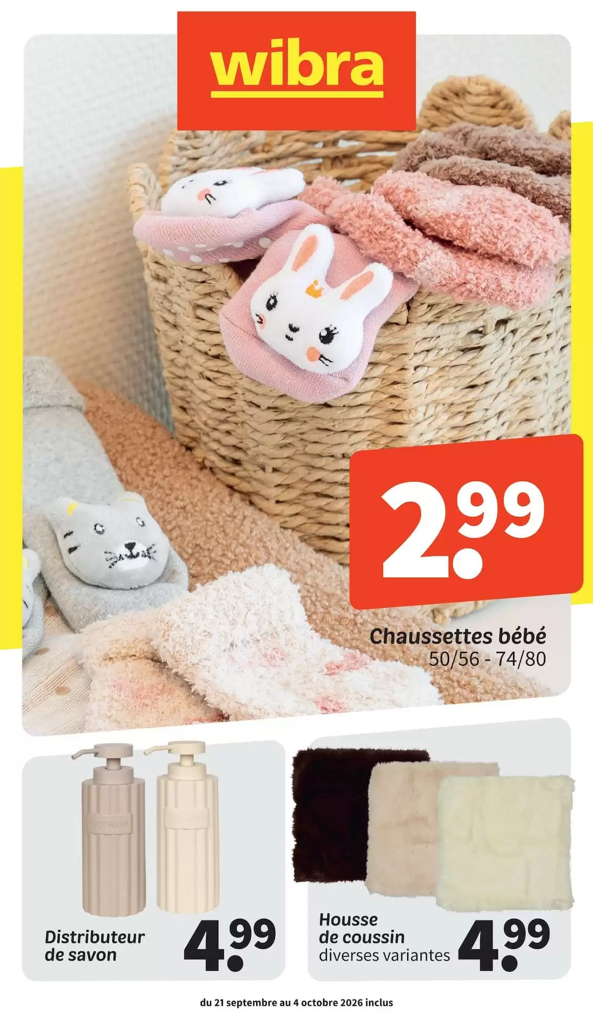 Catalogue Wibra du 21 septembre au 4 octobre 2026