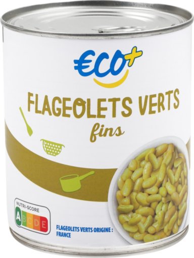 Flageolets Verts Fins - 530G - ECO +