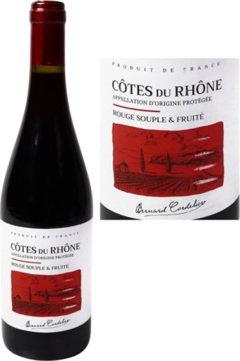 Vin Rouge Côtes Du Rhône AOP - 75cl - BERNARD CORDELIER