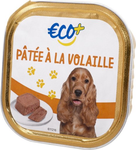 Pâtée à la volaille pour chien barquette - 300 g - ECO +