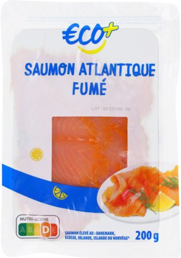 Saumon fumé Atlantique - 200g - ECO +