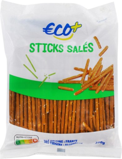 Sticks salés - 250 g - ECO +