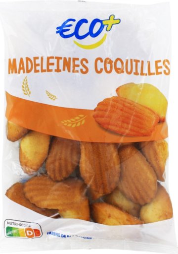Madeleines coquilles aux oeufs frais - 500 g - ECO +
