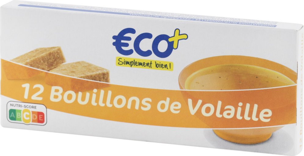 Bouillon de volaille x 12 tablettes - 120 g - ECO +