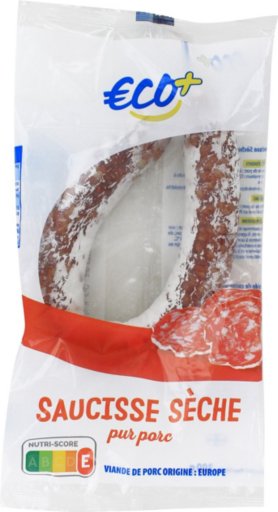 Saucisse sèche courbe - 300 g - ECO +