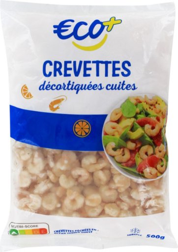 Crevettes surgelées - 500g - ECO +
