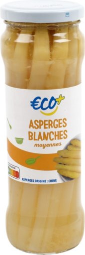 Asperges blanches moyennes - 205 g - ECO +