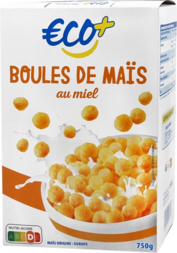 Boules de maïs au miel - 750 g - ECO +