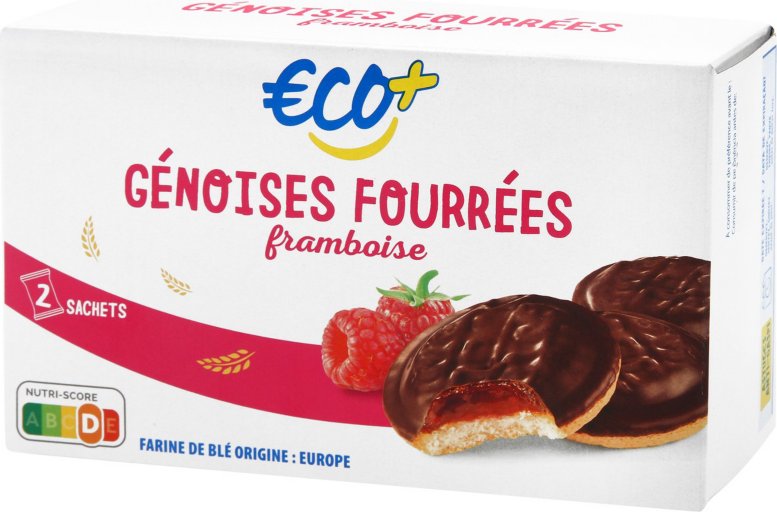 Génoises framboise - 300 g - ECO +