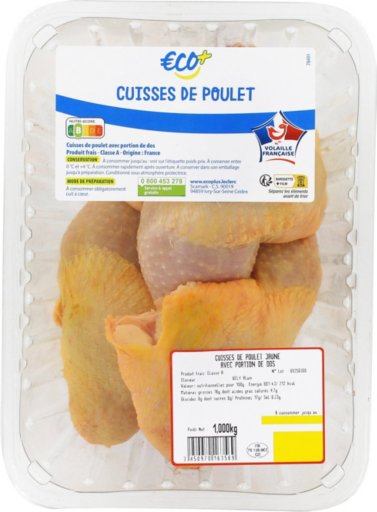 Cuisses de poulet jaune - 1 kg - ECO +